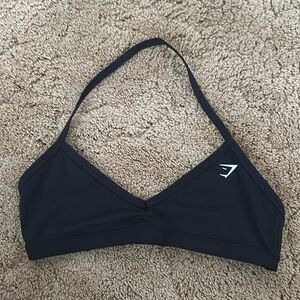 Black Gymshark halter top sports bra. Size M